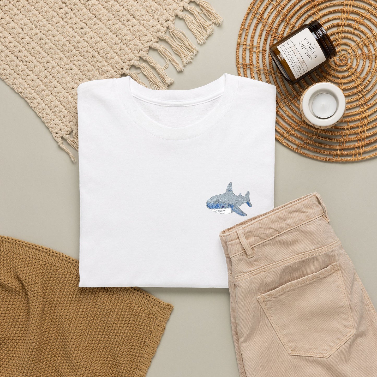 Embroidered Shork Tee