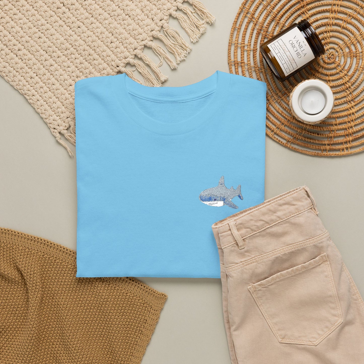 Embroidered Shork Tee