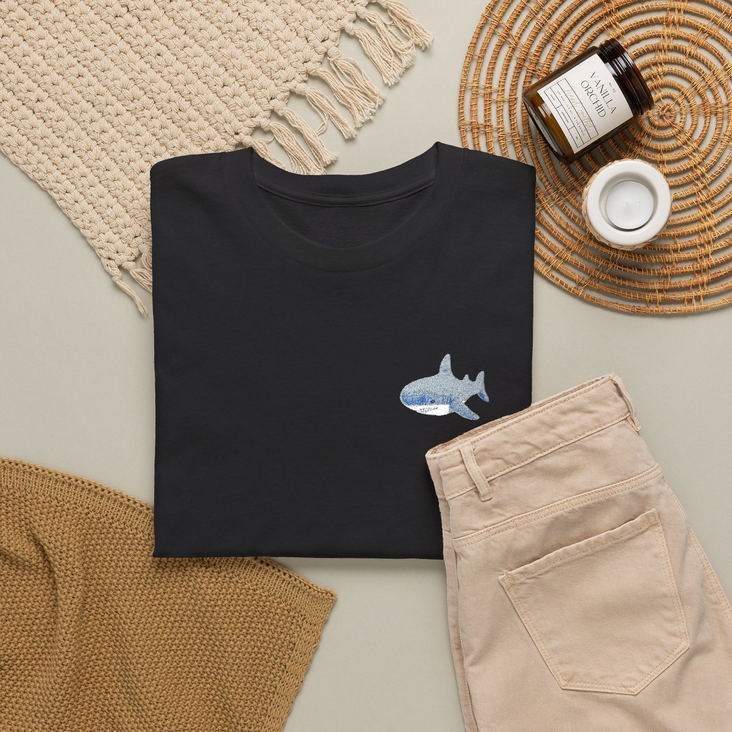 Embroidered Shork Tee